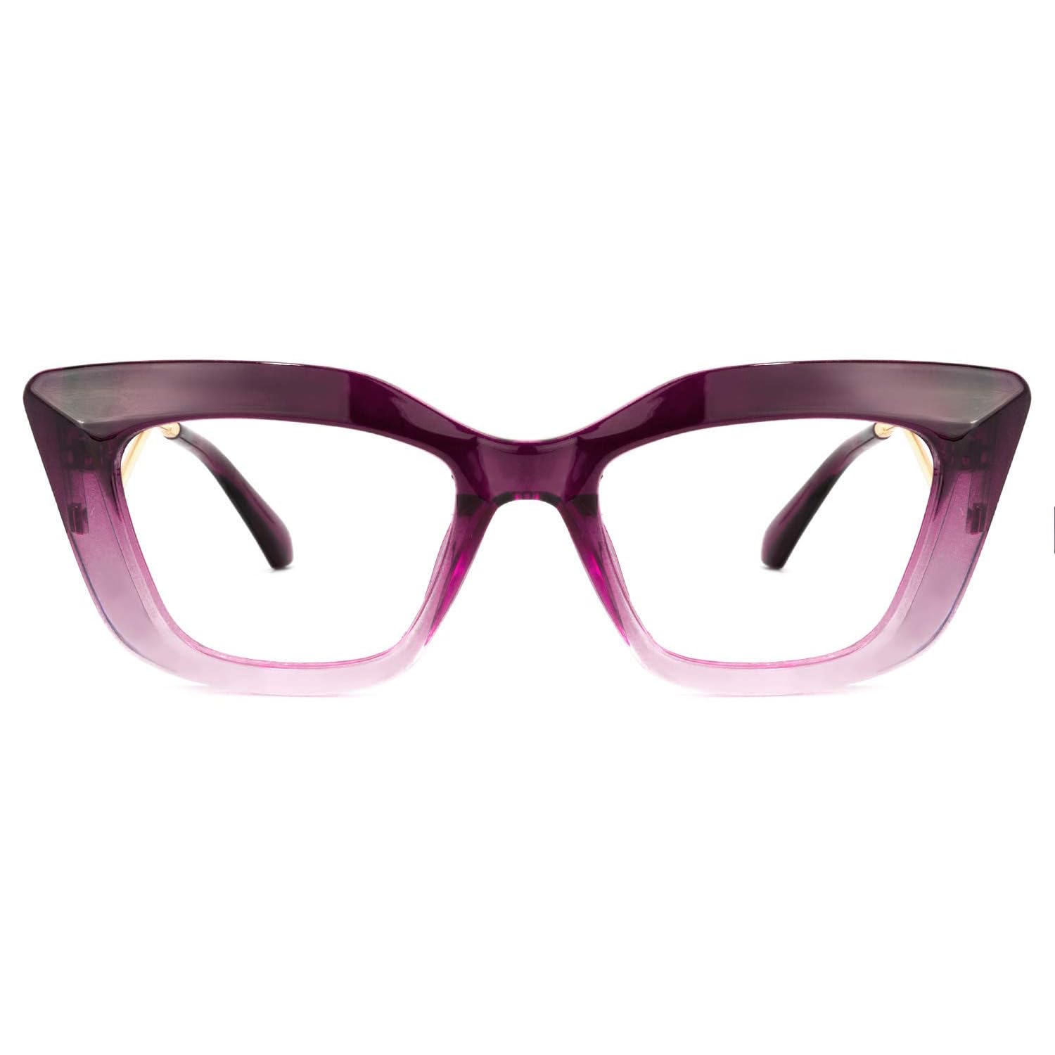 Zeelool Chic Oversized Cat Eye Blue Light Blocking Glasses for Women Antonia OP239668-02B Purple