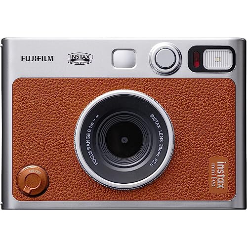 FUJIFILM INSTAX MINI EVO Hybrid Instant Camera (Brown) 20-Sheet Bundle - image 2