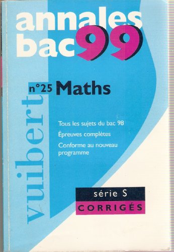 Annales 1999, mathématiques bac S sujets et corrigés, numéro 25