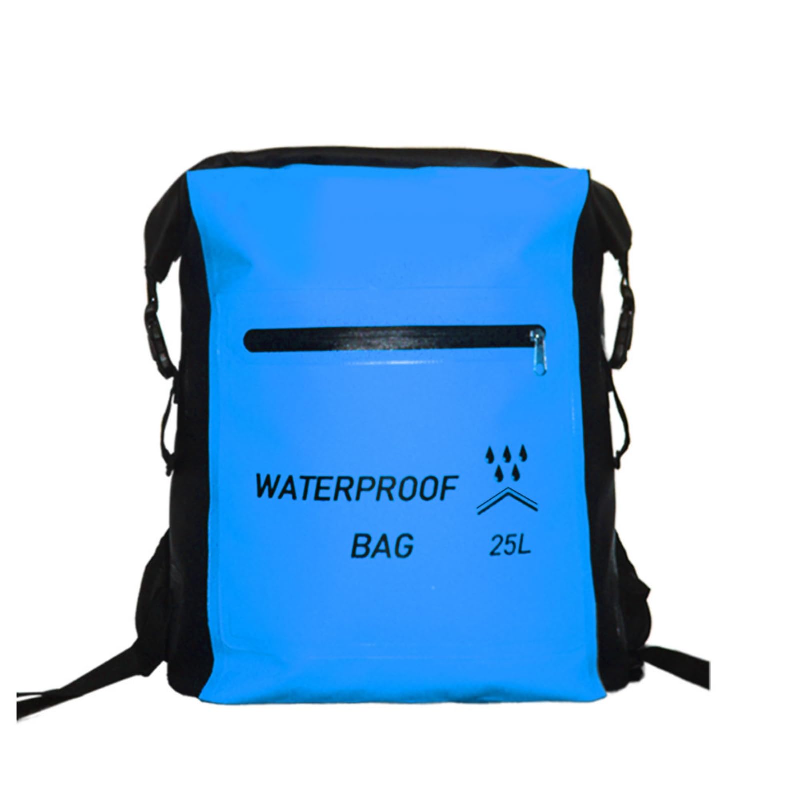 Baoblaze Zaino Impermeabile Pvc da 25 Litri con Chiusura Arrotolabile in Tessuto Mesh 500D con Spallacci Imbottiti Adatto per Escursioni Viaggi E Attività Acquatiche, Array, color to 1, 25L