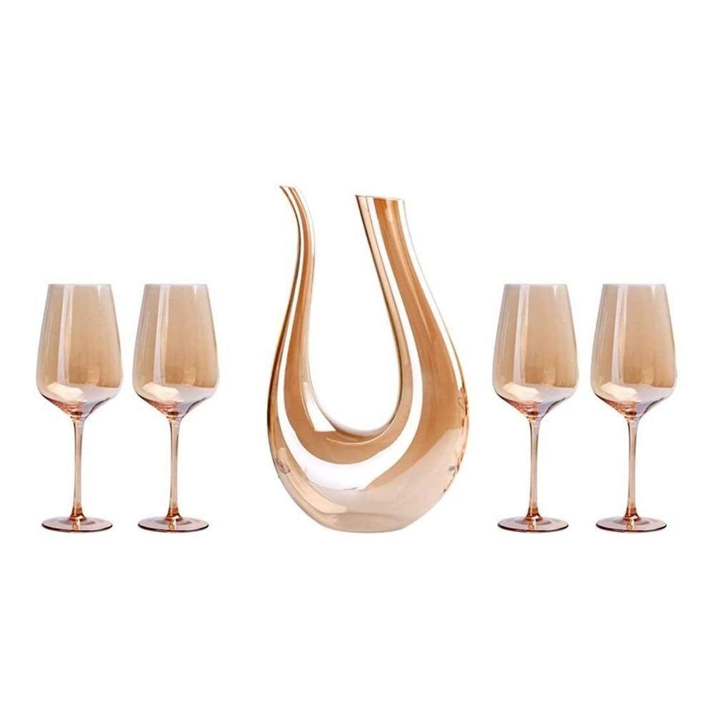 Zestaw dekanterów do wina ze szkła kryształowego, bezołowiowa, ręcznie dmuchana whisky 1,5 l, przyspieszone utlenianie, eleganckie pudełko prezentowe, wzornictwo uchylne bez kapania