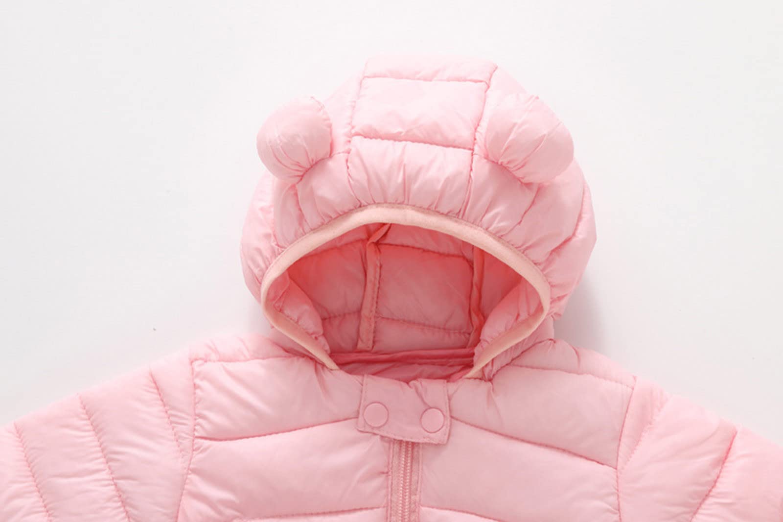 Generisch Traje de nieve cálido para bebé recién nacido, con orejas de oso, abrigo de plumón, pelele acolchado, ropa de abrigo de invierno, niño 92