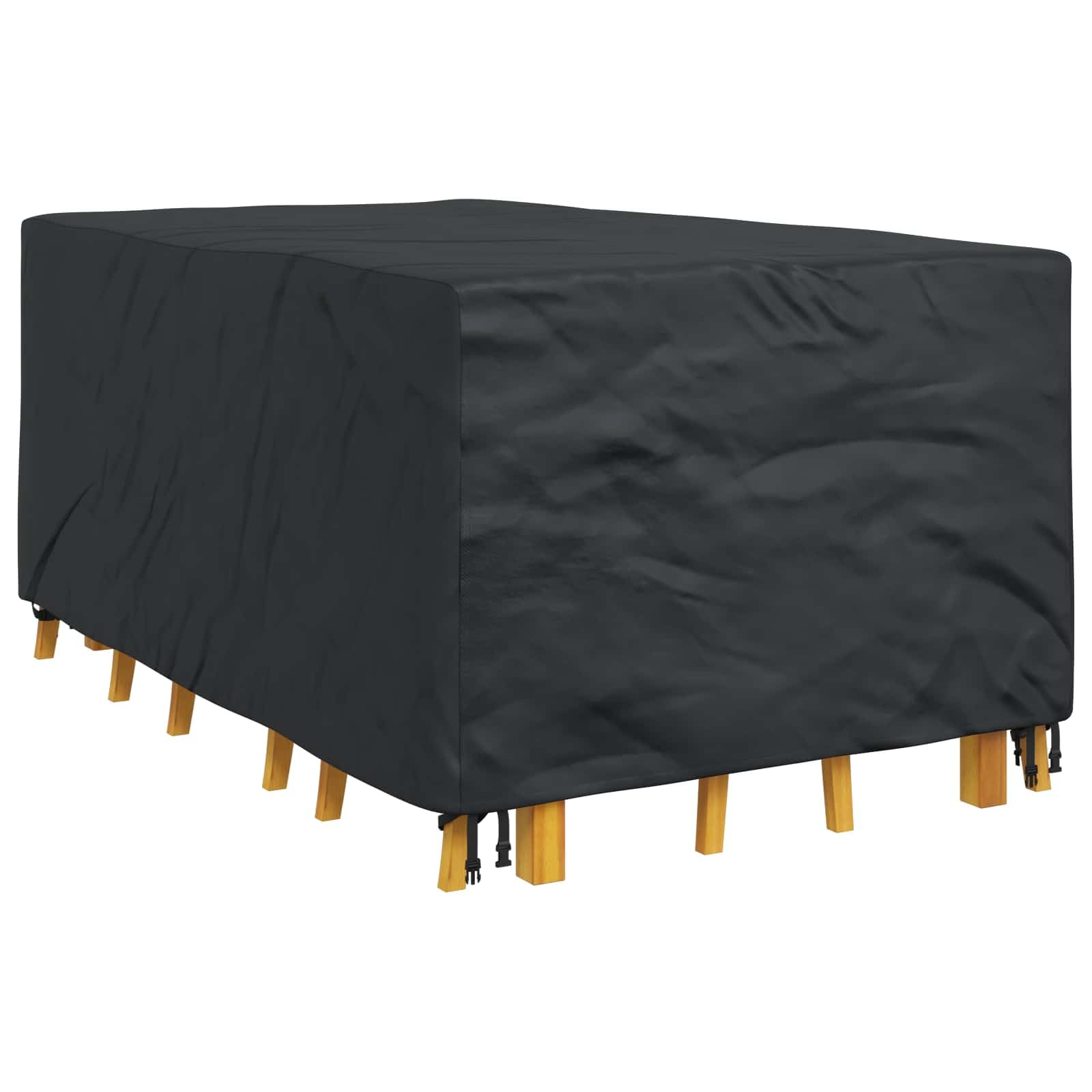 vidaXL Furniture Cover Plain Black 143 x 225 x 90 cm 210D, Garden and Terrace Cover, Modern, Waterproof Materials, Weather-Resistant Furniture Protection, Durable Outdoor Shield — image 1