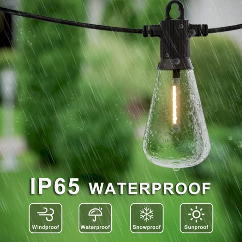 Solar Festoon Lights Outdoor, 9.5M/31FT Solar Garden String Lights with 15+1 Shatterproof Bulbs - Image 3