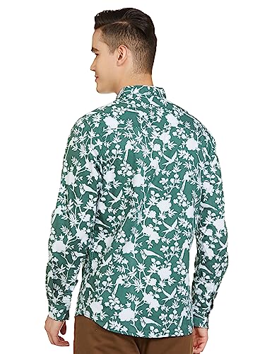 Image of The Indian Garage Co Men Cotton Regular Fit Full Sleeves Spread Collar Casual Shirt