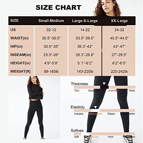 Opuntia 2 Pack Fleece Lined High Waisted Leggings For Women - Warm Winter Pants Tummy Control Yoga Hiking Running Tights #TOP3