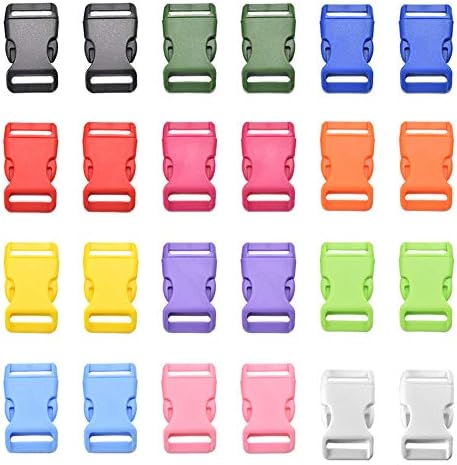 Generic Multicolor Quick Side Release Buckles for Paracord Bracelets Pet Collar Belt Strap Craft Accessory (34(20.5mm))
