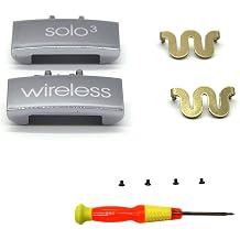 Adhiper Replacement Headband Hinge Clip Cover + Pin Repair Parts Kits Compatible for Solo3 Wireless Solo2 Wireless Over-Ear Headphones Silver