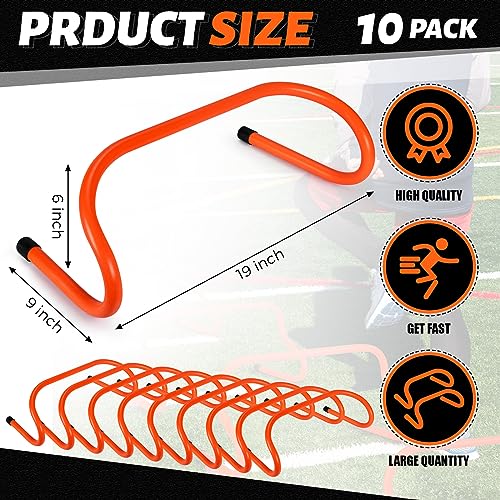 wettarn 10 pcs speed agility training hurdles detachable durable hurdle agility plyometric and all purpose speed training equipment for athletes soccer basketball