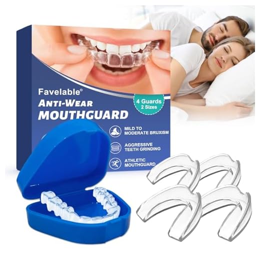 4 Piezas Férula Dental, Protector Bucal Nocturno, Protector Bucal para el Bruxismo, 2 Tamaños Incluidos, Mejorar la calidad del sueño, Fácil de usar, Adecuado Para hombres y mujeres