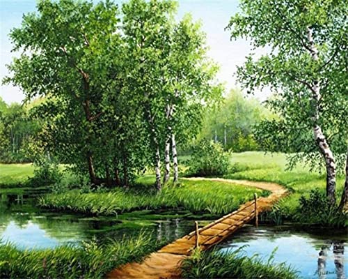Peinture au diamant 5D arbre sur bateau, kit complet d'art et de broderie strass 30x40cm