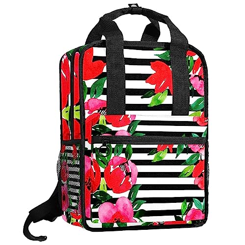 Sac à dos garçons multicolore avec bretelles réglables motif fleurs