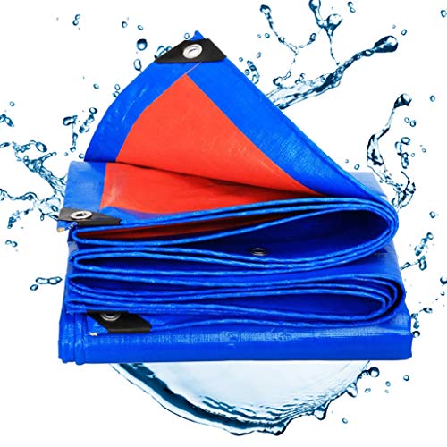 Plane Wasserdicht Mit Ösen, Schutzplane Mehrzweck-wasserdichte Poly-Plane, Für Balkon Boden Camping Pavillon Gartenmöbel Gartenlounge Kugelgrill