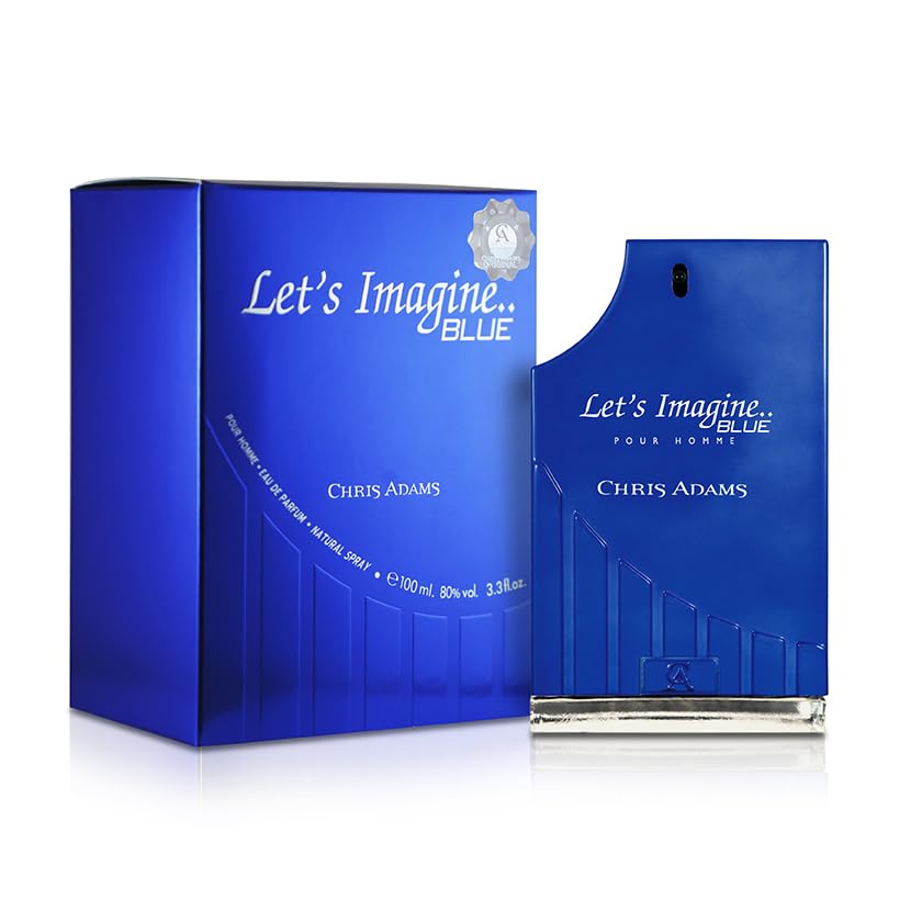Chris Adams Eau De Parfum - Let's Imagine Blue, 100ml EDP | Long Lasting Fragrance Perfume | Ideal Gift for Men | Made in U.A.E.