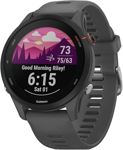 Miniatura 2 de Garmin 010-02641-00 Forerunner 255 Reloj inteligente GPS gris pizarra | Modelo socio oficial de Estados Unidos | Paquete con paquete de protección