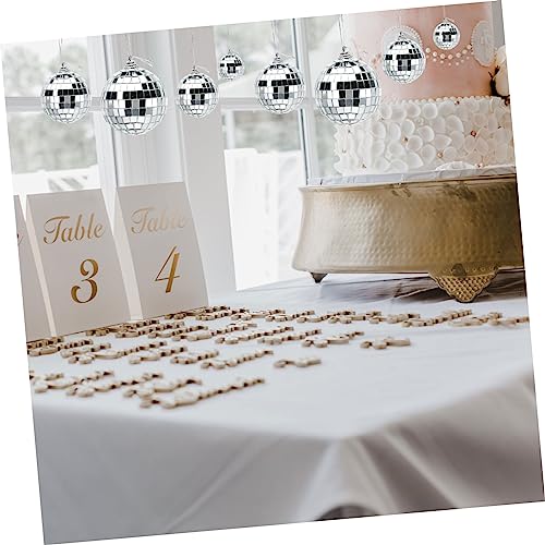 Bolas espejadas Levemolo, 36 piezas, plateadas, para decoración de fiestas, bodas, Navidad y eventos disco, incluye colgante miniatura 2
