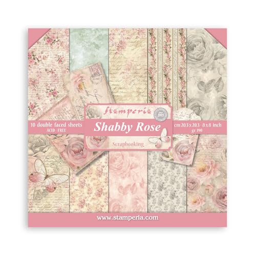 Stamperia Paper Papel Decorativo, Multicolor, 20,3 x 20,3 x 0,3 cm