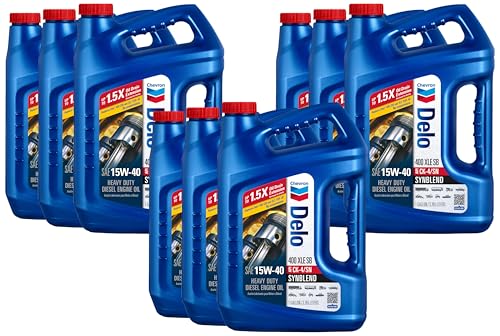 Image of Chevron Delo 400 XLE SAE Synblend Synthetic Blend Oil 15W40, 1 Gallon, Case of 3 (Pack of 3)