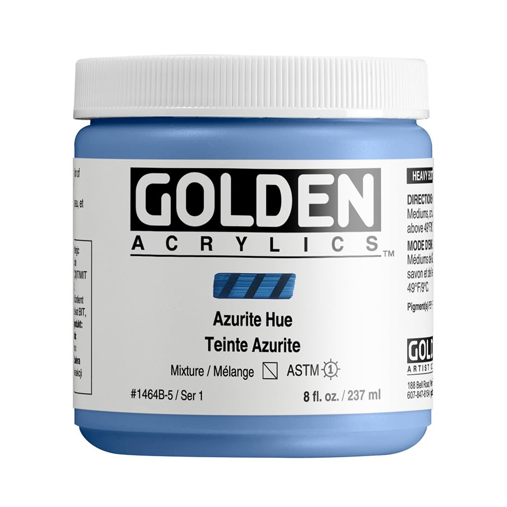 Acrylique Azurite Golden 236ml tube de peinture historique épaisse