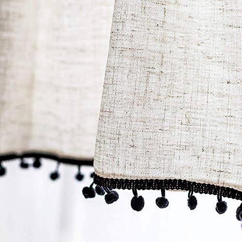 Cortinas modernas para ventanas pequeñas y cenefas decorativas de lino 5