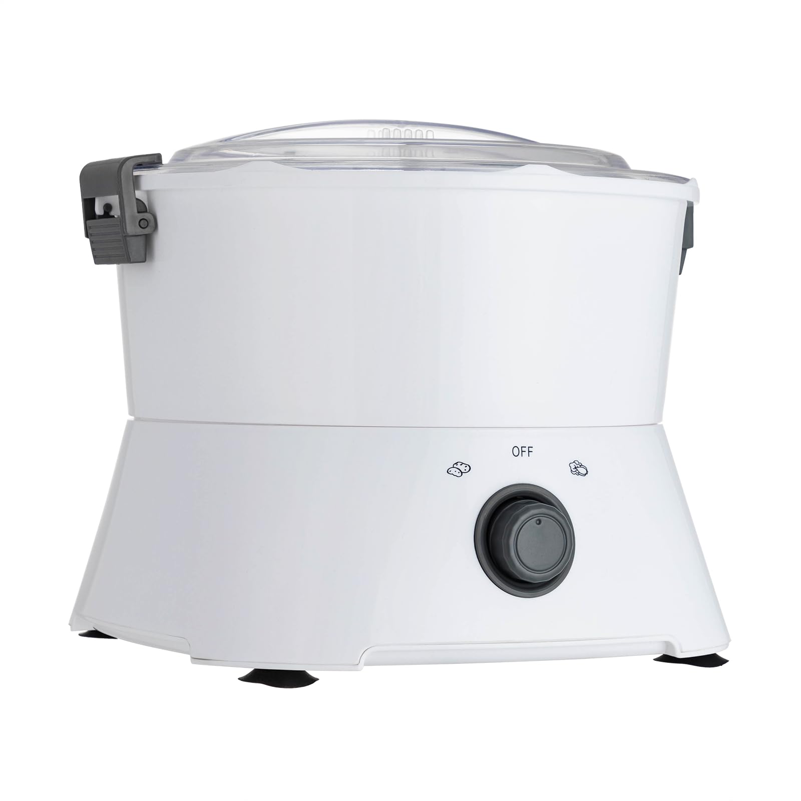Éplucheur de pommes de terre électrique 85 W, support de table, deux options de mode, éplucher les lames en acier inoxydable, pour légumes et éplucher les pommes de terre