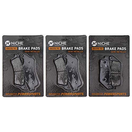 NICHE Brake Pad Set for Victory Vision 2204195 2203679 Front Rear Semi-Metallic