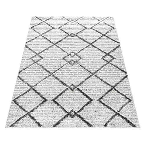 Tapis design moderne Crème PISA 4701 salon séjour 280x370 cm