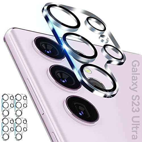 CloudValley [4 Pack Camera Lens Protector for Samsung Galaxy S23 Ultra 6.8in 5G 9H Ultra Thin Tempered Glass Cover Anti-Scratch & Case Friendly [Not Affect Flash & Night Shot] Night Circle