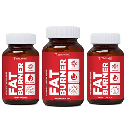 ZEROHARM Fat Burner Tablets – Weight Management Supplements Men & Women – Garcinia Cambogia, Green Coffee, Green Tea, Apple Cider Vinegar – Boosts Metabolism & Controls Cravings – 60 Tablets – 3 Pack ZEROHARM Fat Burner Tablets – Weight Management Supplements Men & Women – Garcinia Cambogia, Green Coffee, Green Tea, Apple Cider Vinegar – Boosts Metabolism & Controls Cravings – 60 Tablets – 3 Pack