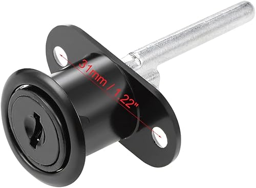 Miniatura 9 de uxcell Cajón Cerradura 0.748 in Cilindro Diámetro para Escritorio Armario Locker Escaparate Plata 2 Unids