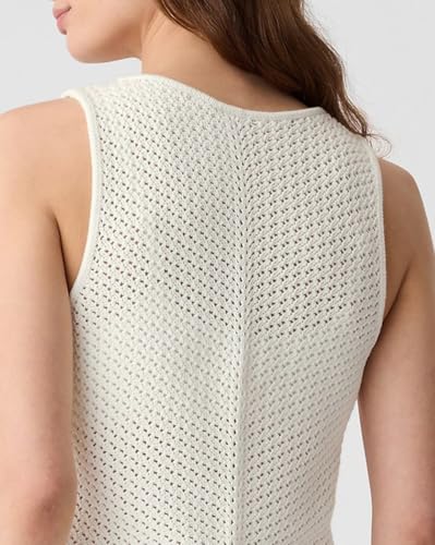 Image of Gap Women Cotton Round Neck Sleeveless Sweater