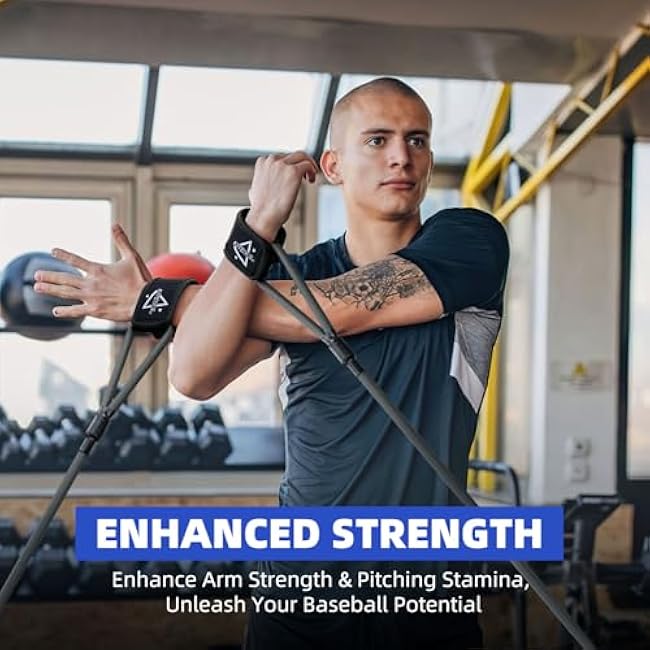 Baseball Resistance Bands - Arm Strengthening Trainer for Pitchers & Players, Softball Pitching Equipment & Sports Accessories