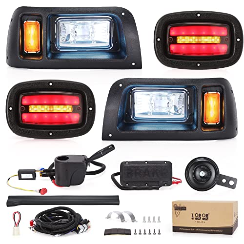 10L0L Golf Cart Light Kit(12V/36v/48V) for Club Car DS with Daytime Running Light Low-beam/High-beam With Turn Signals and Brake Lights
