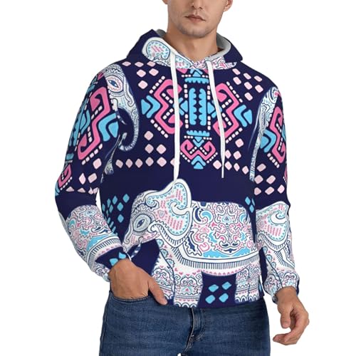 Sweat à capuche éléphant violet homme contre le froid à la maison et en voyage