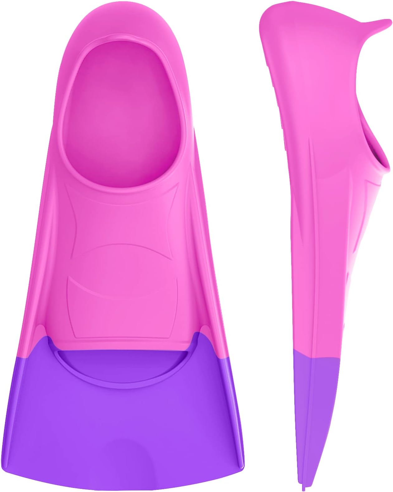 Gintenco Swim Fins, Adults & Kids Swim Training Fins for Lap Swimming | Travel Size Flippers with Mesh Bag, Silicone Swimming Fins for Beginners Teens Women Men
