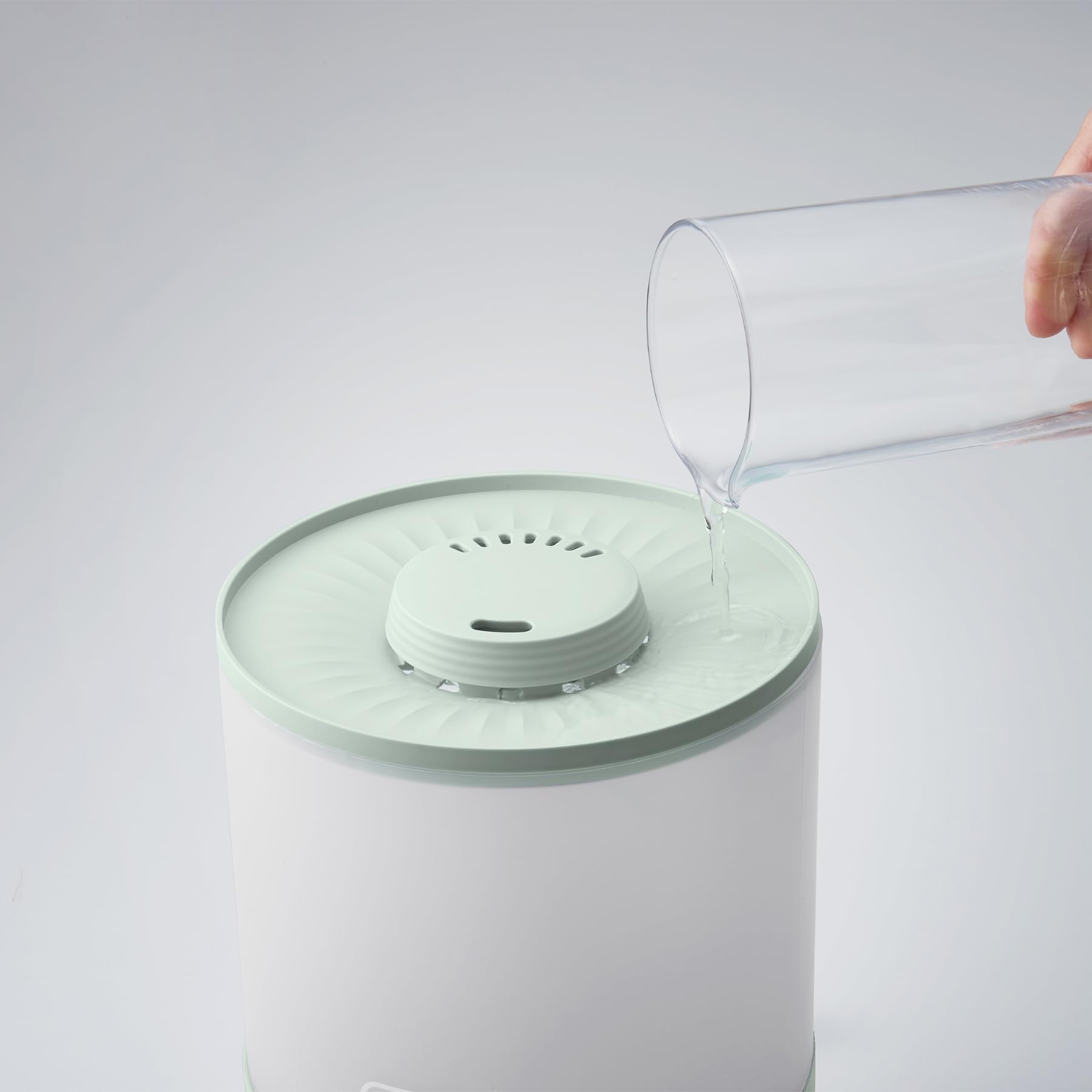 Amazon | 【Toffy/トフィー】 抗菌アロマ加湿器 [3.3L] HF10 抗菌 上部 
