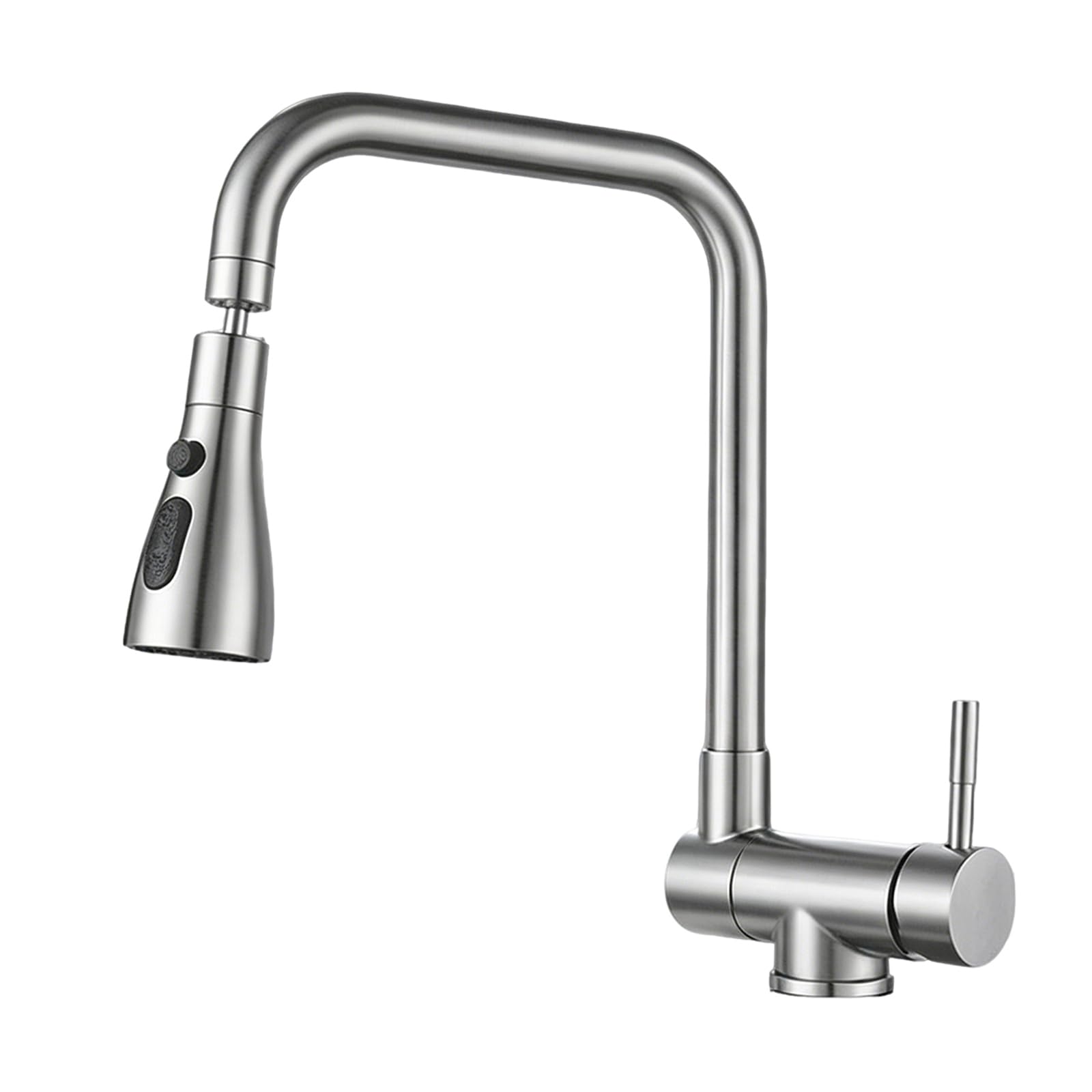 Kitchen Taps Folding for Inside Window, Tap 360° Swivel 3 Modes Sink Mixer Stainless Steel Hot and Cold Water-Brushed