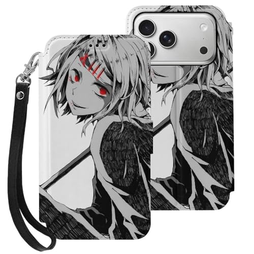 iPhone17Pro用ケース 手帳型 東京喰種 トーキョーグール 鈴屋什造 スマホケース アイフォン17Pro用ケース 財布型 2025年 PUレザー おしゃれ 横置きスタンド機能 カード収納 携帯カバー ストラップ付き