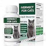 Liquid Dewormer for Cats - Gentle Digestive Care, Broad Spectrum Support for Tapeworms, Roundworms & Hookworms, 120ml