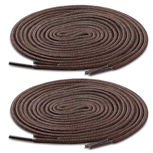Ouligay 2 pares de cordones redondos para botas, senderismo, trabajo, botas de 4 mm de ancho, 140 cm de largo, cuerdas de zapatos
