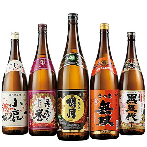 焼酎 芋焼酎 鹿児島 宮崎 飲み比べ 1800ml×5本 人気 酒 お酒 ギフト プレゼント お中元 お歳暮 ベルーナ ベ...