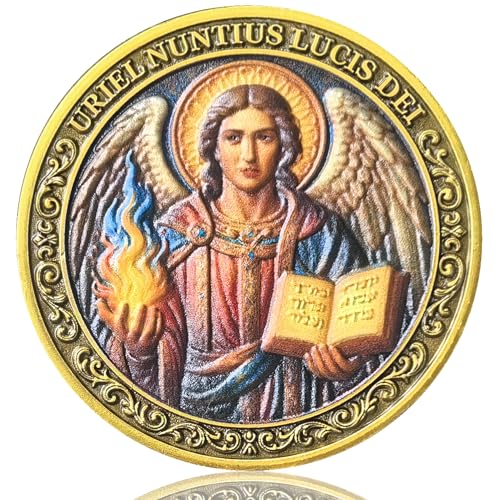 Archangel Uriel Challenge Coin - Spiritual Wisdom & Guidance Token