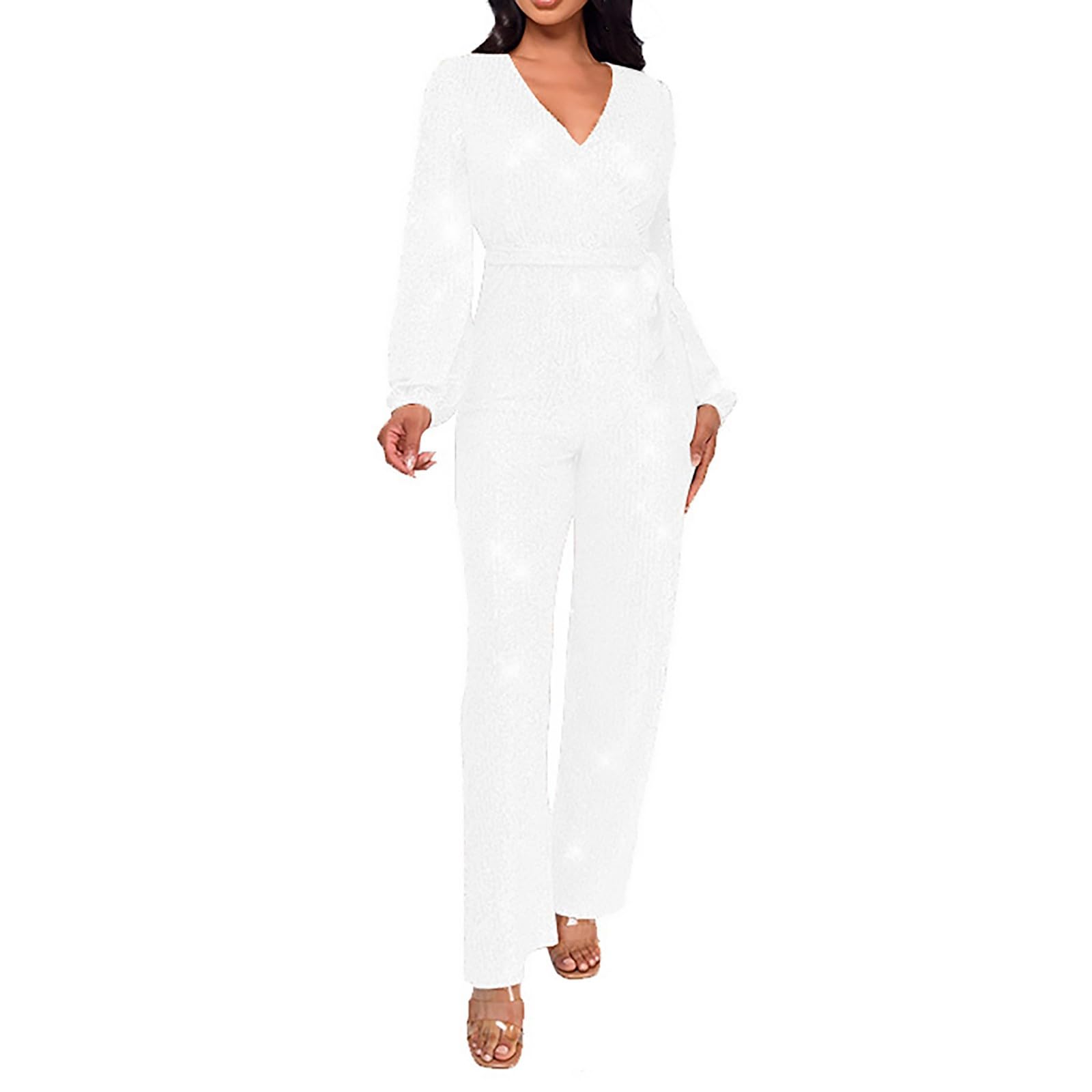 Overol de verano para mujer, de manga larga, con lentejuelas, para Reino Unido, talla 14, enterizo para salir, talla 18, pantalones de verano para mujer