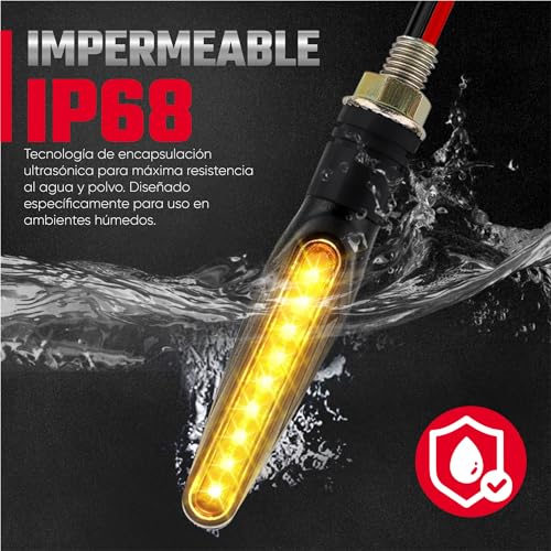 Intermitente LED impermeable IP68, resistencia al agua y polvo