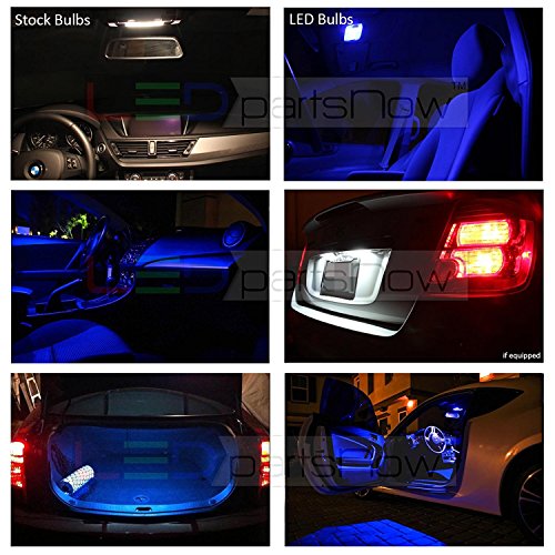 Ledpartsnow Interior Led Lights Replacement For 2015 Dodge Challenger Accessories Package Kit (9 Bulbs), Blue #TOP2