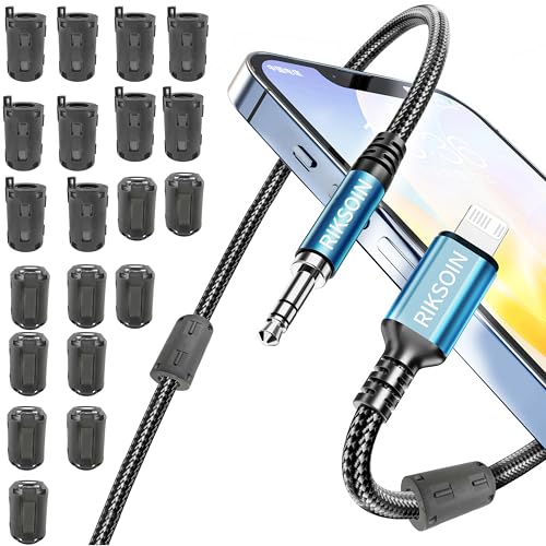 Clip-On Ferrite Beads 20 Pcs Ferrite Choke Cores for Wires 3.5mm & 11mm Toroid Noise Filter for USB Power Hdmi Cables RFI EMI Suppressor Ring for Signal Stability & High-Frequency Noise Reduction