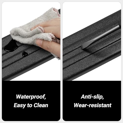 Hugeek 4PCS Door Sill Protector Compatible with Lexus 2022-2026 NX 250/350/350 F Sport/350h/450h+/450h+ F Sport Accessories Matte Black ABS Plastic Material Automobile Door Entry Guards by Hugeek - Used condition - Image 6