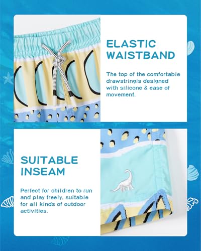 Image of SURF CUZ Boys Swim Trunks Toddler Swim Shorts UPF 50+ Bathing Suit for Boy Swimsuit Quick Dry Mesh Beach Boardshorts Swimwear