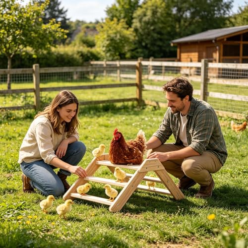 Percha para gallinas antideslizante que evita caídas de pollos 3