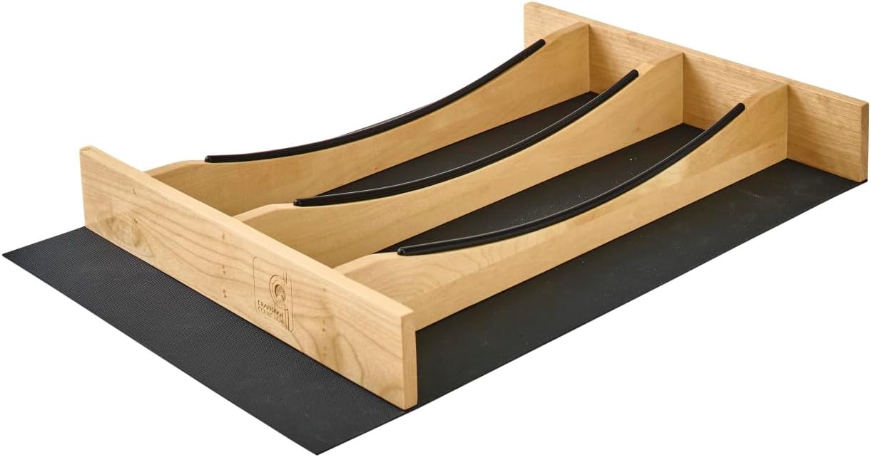 Rev-A-Shelf Craftsman Collection 13-1/4" X 19-1/2" Solid Maple Utensil Drawer Insert w/Black Accents